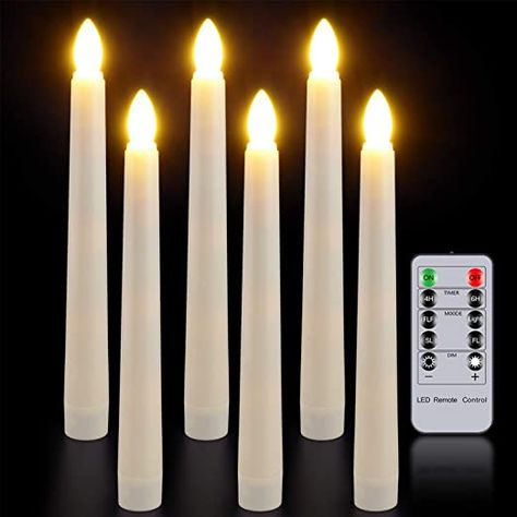 Amazon.com: Flameless Candles with Remote Timer, PChero 7.9" Ivory Battery Operated LED Taper Dripless Floating Flickering Candles for Wedding Thanksgiving Christmas Themed Party Valentines Decorations : Tools & Home Improvement Navy Napkins, Led Centerpieces, Yellow Lighting, Flameless Taper Candles, Led Taper Candles, Candles Light, Flameless Tea Lights, Tapered Candle, Long Candles