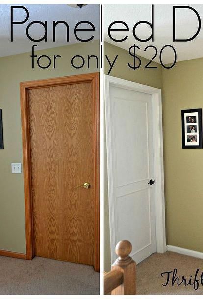 Diy Panel Door, Ideas Armario, Diy Interior Doors, Door Makeover Diy, Closet Door Makeover, Home Remodeling Diy, Remodeling Mobile Homes, Diy Makeover, Diy Home Repair