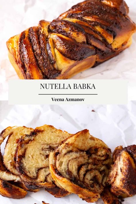 Indulge in a sinfully rich delight that will transport your taste buds to dessert heaven. Brace yourself for the ultimate Nutella babka experience – a tantalizing combination of rich chocolate-hazelnut goodness and delicate, buttery dough. Get ready to dive into layers of pure decadence that will leave you craving for more. Nutella Babka, Braided Nutella Bread, Soft Sandwich Bread, Babka Bread, Apple Chocolate, Bread Cinnamon Rolls, Homemade Yeast, Babka Recipe, Bread Cinnamon