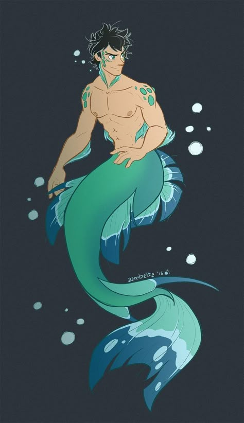 Percy Jackson ONE-SHOTS - A Mermaid! (Percabeth) - Wattpad Male Mermaid, Mermaid Man, Mermaid Artwork, Mermaid Drawings, Karakter Disney, Mermaids And Mermen, Japon Illustration, Arte Fantasy, Mermaid Art