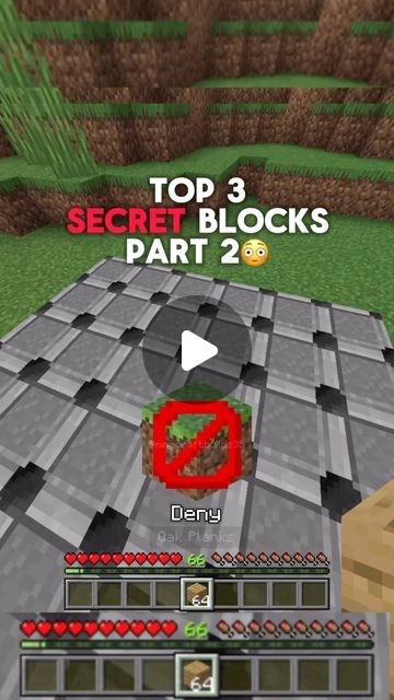 MB.35 on Instagram: "TOP 3 SECRET BLOCKS in Minecraft part 2😳 #minecraft #minecraftideas #minecrafttutorial #minecraftdaily #minecraftcommands" Minecraft Redstone Tutorial, Minecraft Code, Minecraft Secrets, Minecraft Commands, Minecraft Redstone, Minecraft Blocks, Cool Minecraft Creations, Minecraft Videos, Minecraft Tutorial