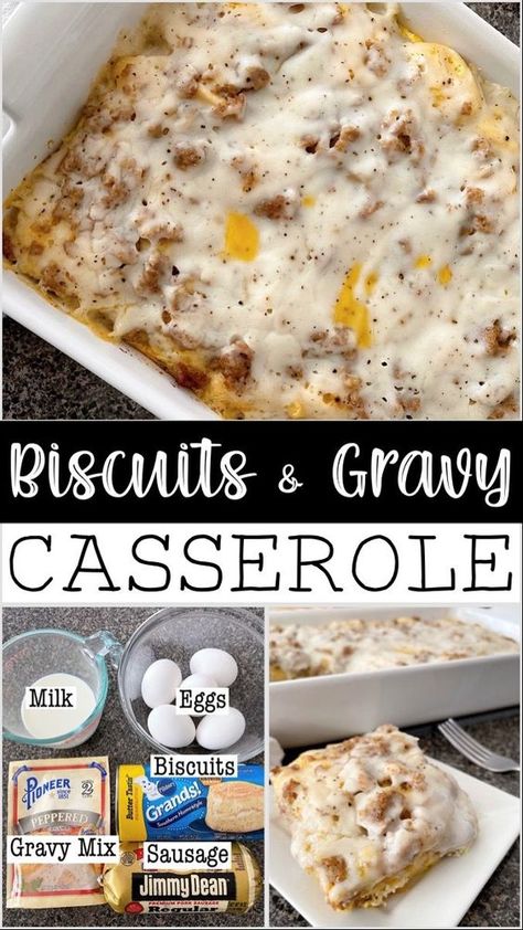 Get ready for a flavorful and comforting breakfast favorite in casserole form! This easy biscuits and gravy casserole recipe is taking TikTok by storm and it’s no wonder why. With just a few ingredients and minimal prep time, you can have a hearty casserole ready to go in the oven. Sausage Biscuits And Gravy Casserole, Seasoned Eggs, Sausage Biscuits And Gravy, Biscuit And Gravy Bake, Easy Biscuits And Gravy, Casserole Dinner Recipes, Best Biscuits And Gravy, Easy Sausage Recipes, Homemade Sausage Gravy