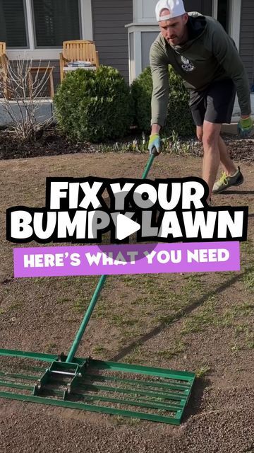 THAT WAS EASIER THAN I THOUGHT ⤵️  🛠️ | Fixing your bumpy lawn can be easier than you think with the right tools.   💰 | And n... | Instagram Yard Leveling Diy, Lawn Leveling Tool, How To Redo Your Lawn, Leveling Yard, Best Lawn Edger, Yard Grading, Diy Lawn Leveling Drag, Grub Control In Lawns, Lawn Free Yard