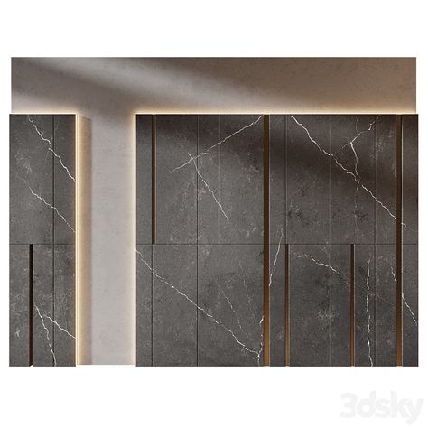 wall panels | set 393 - Other decorative objects - 3D model Exterior Wall Pattern, Marble Panelling Wall, Wall Cladding Interior Modern, Wardrobe Shutters, Wall Pattern Design, Wall Cladding Interior, Wall Cladding Designs, Tile Bedroom, Feature Wall Design