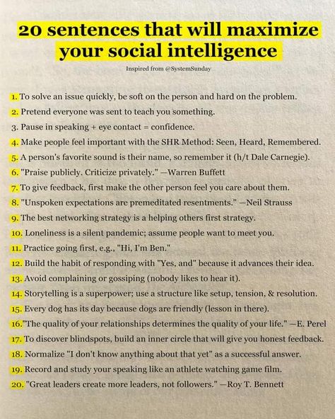 Developement Personnel, Studie Hacks, Social Intelligence, Psychological Facts Interesting, Vie Motivation, Personal Improvement, Get My Life Together, Note To Self Quotes, Skills To Learn