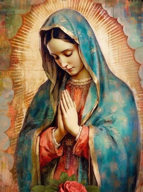 Mother Mary Pictures, Blessed Mother Statue, Mary Tattoo, Virgin Mary Art, Mother Mary Images, Catholic Pictures, Images Of Mary, Virgin Of Guadalupe, Religious Pictures