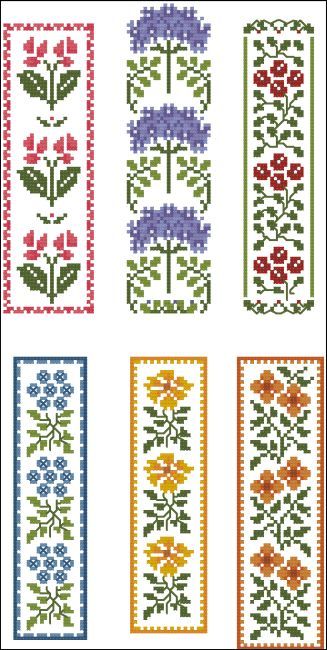 Cross Stitch | Cross Stitch Collectibles – Free Cross Stitch Pattern by Cross Small Cross Stitch Bookmark, Cross Stitch Small Pattern, Crosstitch Bookmark, Cross Stitch Clothes, Cross Stitch On Clothes, Floral Bookmarks, Flower Borders, Stitch Bookmark, Pola Kristik