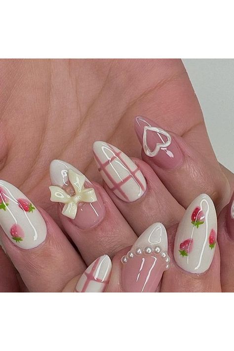 Bow Nail Designs, Uñas Aesthetic, Fake Nails Designs, Hello Nails, Cute Simple Nails, Girly Acrylic, Girly Acrylic Nails, Blush Nails, Really Cute Nails