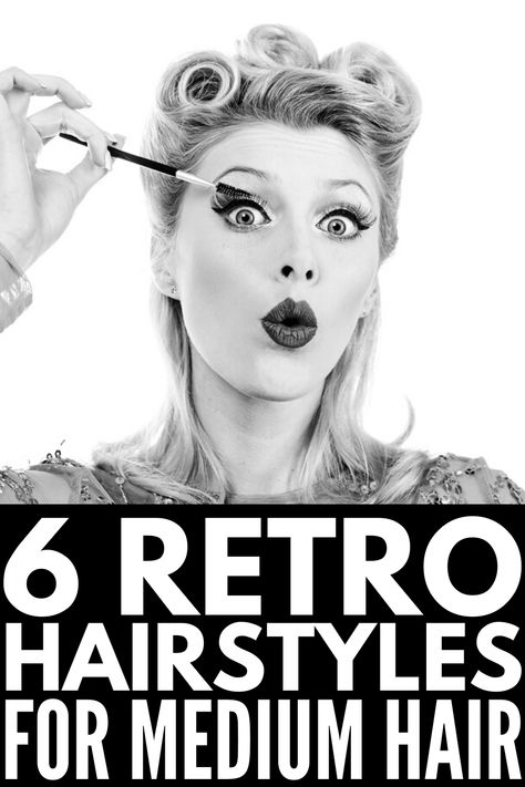 1950s Bun Hairstyles, 50 Style Hair Hairdos, 50s Rockabilly Hair, Medium Length 50s Hairstyles, 50s Hairstyles Updo, 60s Womens Hairstyles, Easy Rockabilly Hair, 50s Hairdo, Old Hollywood Glam Hair Updo