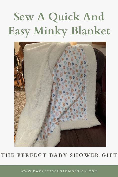 Sew a quick and easy Minky blanket and be the star giver at a friends baby shower. Minky blankets are all the rage and are an easy sew. Easy Baby Shower Gift, Easy Baby Shower, Thoughtful Baby Gifts, Prayer Blanket, Diy Baby Blanket, Sew Baby, Cuddle Blanket, Minky Blankets, Sewing Fleece