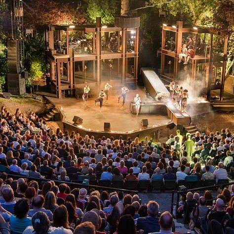 The Best Open-Air Theatres In The UK Outdoor Theater Architecture, Open Air Theatre Architecture, Stage Concert Design, Glamping Activities, Open Theater, Community Layout, Forest Glamping, Brooklyn Mirage, Amphitheater Architecture