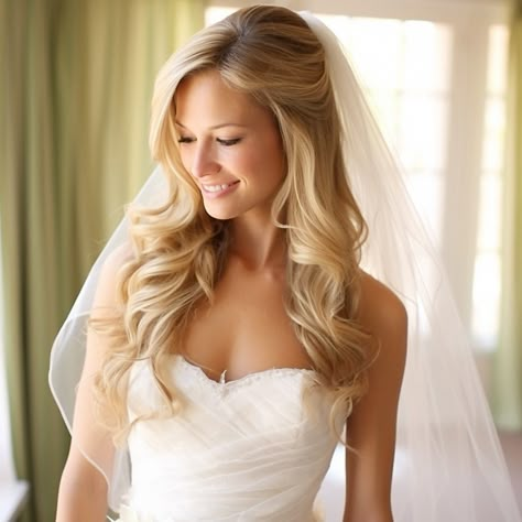 83 Insanely Luxurious Wedding Hairstyles for 2024 Part Up Wedding Hair, Wedding Hair Elegant Down, Wedding Hair With Middle Part, Bridal Hairstyles Long Hair Down, Modern Wedding Hairstyles For Long Hair, Cathedral Veil Hair Down, Bridesmaid Hairstyles Down Side Part, Down Hairstyles Wedding With Veil, Wedding Hair Ideas Down