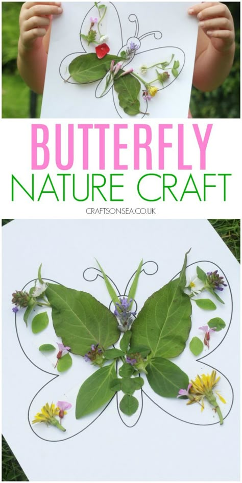 Butterfly Nature Craft Spring Arts And Crafts, Painting Trees, Nature Craft, Butterfly Nature, Egg Cartons, Toddler Arts And Crafts, Seni Dan Kraf, Making Necklaces, Spring Crafts For Kids