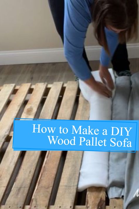 I used two wood pallets and created a tufted channel bench for a condo renovation. Some parts were great, and others could use improvement. Here's what I did, and how you could make it better. #diy Pallet Couch Diy Indoor Living Room, Diy Pallet Sofa Outdoor, Diy Floor Cushion Couch, How To Make A Couch, Pallet Couch Diy Indoor, Diy Sofa Couch, Pallet Sectional Couch, Wood Pallet Sofa, Wood Pallet Bench