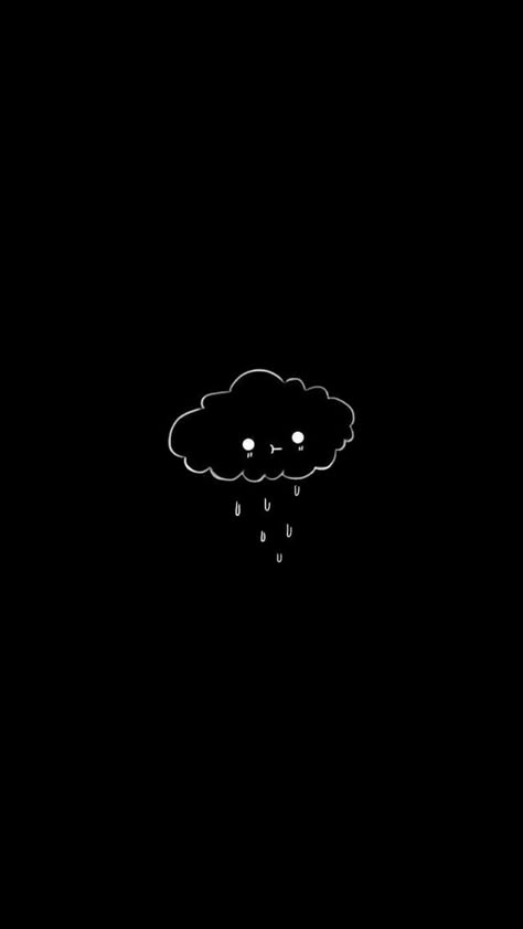 C.r.y.i.n.g c.loud Cloud Rain, Ios 7 Wallpaper, 심플한 그림, Kawaii Tattoo, Cute Black Wallpaper, Black Phone Wallpaper, Dark Wallpaper Iphone, Black Wallpaper Iphone, Black Aesthetic Wallpaper