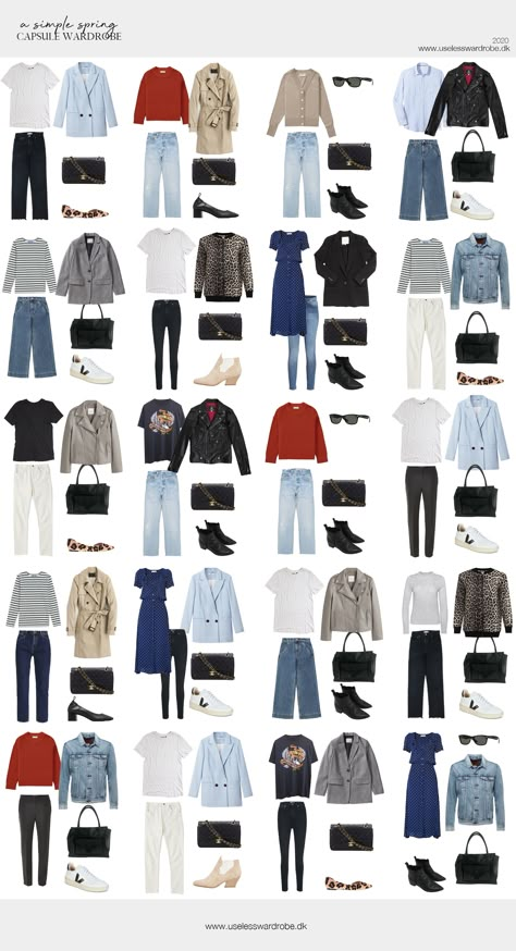 #springcapsule #capsulewardrobe Capsule Wardrobe Grid, Makeup Capsule Collection, Capsular Wardrobe, 3 Week Capsule Wardrobe Winter, Capsule Wardrobe Cluster, French Capsule Wardrobe, Winter Mode Outfits, Capsule Wardrobe Women, Wardrobe Fashion