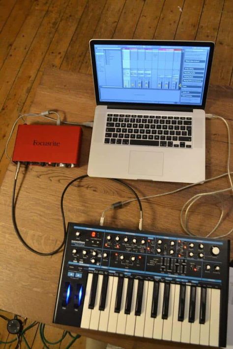 Home Recording Studio Setup for Beginners: 5 Essential Items to Own - Musician's HQ Music Set Up Recording Studio, Portable Music Studio, Recording Studio At Home, At Home Recording Studio Aesthetic, Studio Equipment Music, Music Production Setup, Home Studio Recording, Home Studio Aesthetic, Musician Room Aesthetic