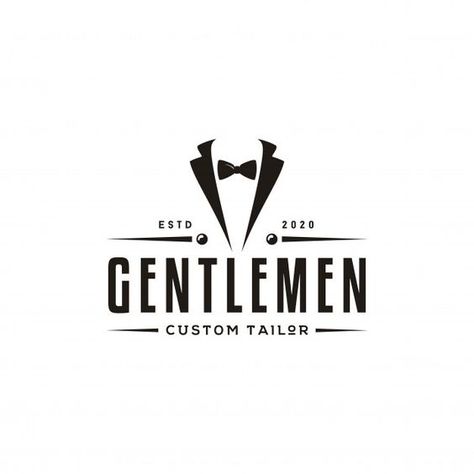 Men Fashion Logo Design Creative, Gentleman Logo Design, Cloth Store Logo, Fashion Logo Design Clothes Shops, Suit Logo Design, Gentleman Logo, Logo Tailor, Clothing Store Logo, Male Logo