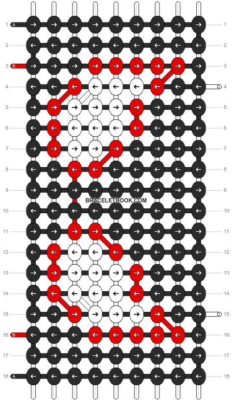 Heart bracelet pattern