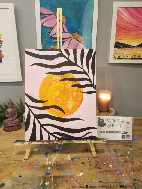 paint and sip supplies Paint And Sip Ideas Black Art, Paint And Sip Ideas Simple, Sip And Paint Art Ideas, Fall Sip And Paint Party Ideas, Sip N Paint Ideas Easy, Ladies Night Painting Ideas, Group Paint Night Ideas, Paint Night Themes, Wine And Sip Painting Ideas