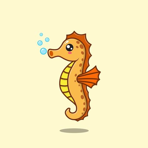 Cartoon cute seahorse popping bubbles | Premium Vector #Freepik #vector #sea-horse #sea-creatures #ocean-animals #marine-animals Seahorse Illustration Cute, Cute Seahorse Drawing, Sea Horse Illustration, Cartoon Seahorse, Sea Horses Illustration, Seahorse Illustration, Seahorse Cartoon, Seahorse Drawing, Popping Bubbles