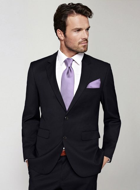 Mens Suit Wedding Guest, Mens Suits Wedding Guest, Suit Wedding Guest, Best Suits For Men, Formal Wedding Attire, Suit Combinations, Black Suit Wedding, Suit Pin, Lilac Wedding