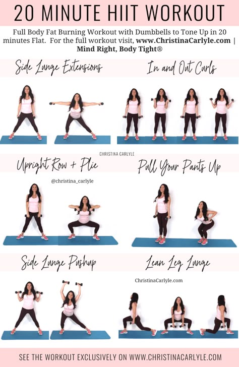 Quick HIIT workout for women from trainer Christina Carlyle. https://www.christinacarlyle.com/hiit-workout/ Christina Carlyle Workout, Healthy Food Pyramid, Full Body Fat Burning Workout, Fat Burning Home Workout, Christina Carlyle, 20 Minute Hiit Workout, Lose Lower Belly Fat, How To Eat Healthy, Food Pyramid