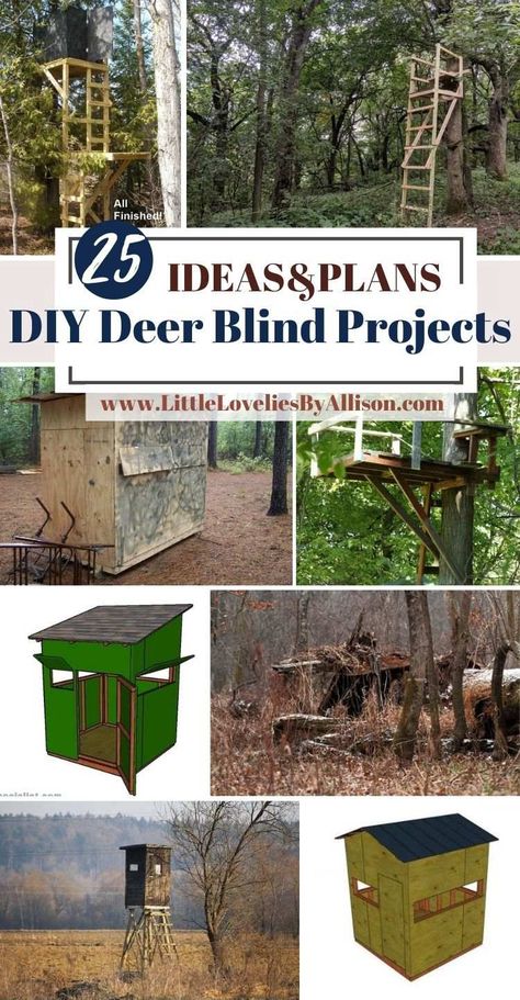 25 DIY Deer Blind Projects_ Homemade Deer Hunting Blind Ideas Diy Ground Blind, 4x8 Deer Blind Plans, Deer Blinds, Shooting House Ideas Hunting, Hunting Blind Ideas, Diy Hunting Blinds, Diy Deer Blind, Deer Blind Interior Ideas, Deer Blind Plans Diy