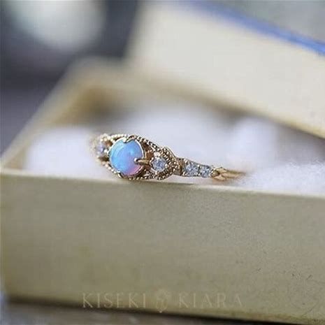 blue opal Engagement Ring - Bing - Shopping Engagement Rings Edwardian, Vintage Opal Rings, Opal Ring Engagement, Antique Opal Ring, Pinky Rings For Women, Opal Promise Ring, Opal Engagement Rings, Opal Ring Vintage, Diamond Ring Vintage