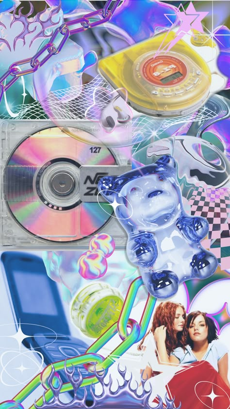 Y2K obsession #y2k #y2kaesthetic #y2knostalgia Y2k Aesthetic Futurism, Y2k Colorful Aesthetic, Y2k Set Design, Y2k Inspo Board, Real Y2k Aesthetic, Y2k Event Poster, Y2k Product Design, 2000s Aquarium Aesthetic, Y2k Flyer Design