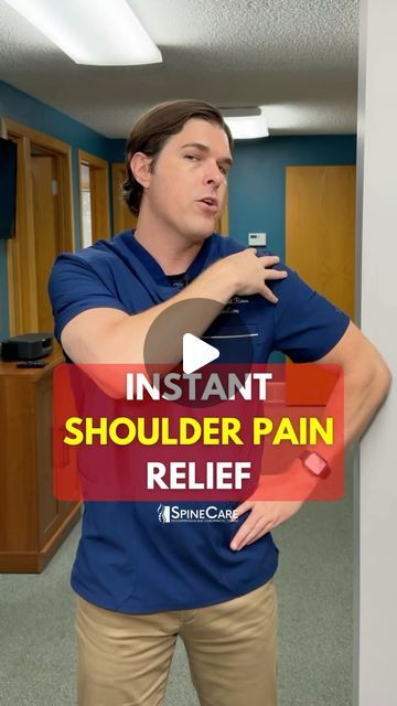 Dr. Michael Rowe | SpineCare on Instagram: "Dr. Rowe shows an easy way to quickly relieve stiff, achy shoulders.

This exercise can be done at home (or work), requires no equipment, and may give relief within 30 seconds.

Let us know how it works for you!

#shoulderpain #shoulderpainrelief #shoulderpainexercises #shoulders #shoulder" Sore Shoulder Relief, Labrum Tear Shoulder, Shoulder Pain Relief Exercises, Muscle Spasms Relief, Shoulder Muscle Pain, Bursitis Shoulder, Dr Rowe, Michael Rowe, Shoulder Pain Exercises