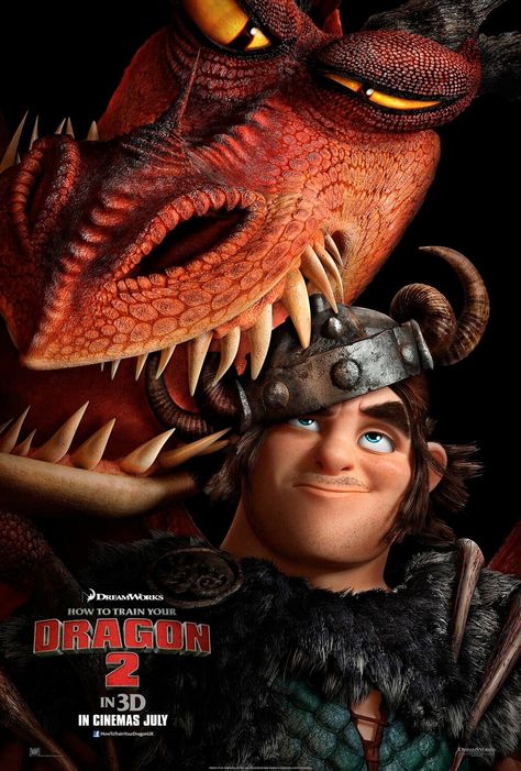 Check Out Snotlout's Stache in New 'How to Train Your Dragon 2' Poster http://www.rotoscopers.com/2014/03/03/check-out-snotlouts-stache-in-new-how-to-train-your-dragon-2-poster/ Hicks Und Astrid, Httyd 2, Dragon Movies, Hiccup And Toothless, Dreamworks Dragons, Httyd Dragons, Film Disney, Dragon Trainer, Dragon 2