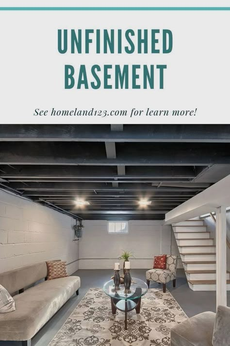 #basementmancaveideas #basementceiling #basementideas Designer Basement, Basement Makeover Ideas, Basements Ideas, Unfinished Basement Bedroom, Basement Laundry Room Makeover, Basement Bathrooms, Cheap Basement Remodel, Remodeling Basement, Basement Decoration