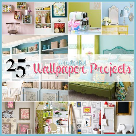 The Cottage Market: 25+ Wonderful Wallpaper Projects http://www.thecottagemarket.com/2013/03/25-wonderful-wallpaper-projects.html What To Do With Wallpaper Samples, How To Use Wallpaper Ideas, Crafts Using Wallpaper, Things To Do With Wallpaper, Diy Wallpaper Decor, Wallpaper Uses Ideas, Wallpaper Scraps Projects, Wallpaper Crafts Ideas, Wallpaper Crafts Ideas Projects