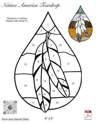 Stained Glass Patterns | My Stained Glass Blog:  Happy Indigenous Peoples’ and Columbus Day!Print ... Stained Glass Teardrop Pattern, Stained Glass Projects Free Pattern, Stained Glass Patterns Templates, Printable Stained Glass Patterns, Beginner Stained Glass Patterns Free, Stained Glass Patterns Free Printables, Stained Glass Cabinets, Stained Glass Patterns Free, Color Sheets