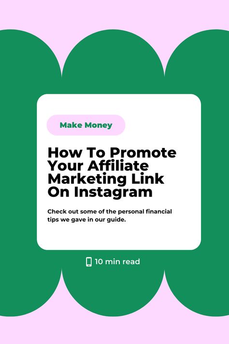 How To Promote Your Affiliate Marketing Link On Instagram Writing A Bio, Etsy Promotion, Online Digital Marketing, Make Passive Income, Affiliate Marketing Business, Financial Wellness, Instagram Ads, Financial Tips, Instagram Bio