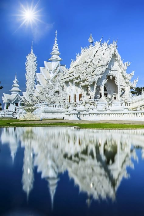 Rong Khun temple, Chiang Rai province, northern Thailand. Find out more hidden gems of Thailand on TheCultureTrip.com by clicking the image! White Temple, Chiang Rai, Northern Thailand, Phnom Penh, Bhutan, Krabi, Travel Sites, Angkor, Culture Travel