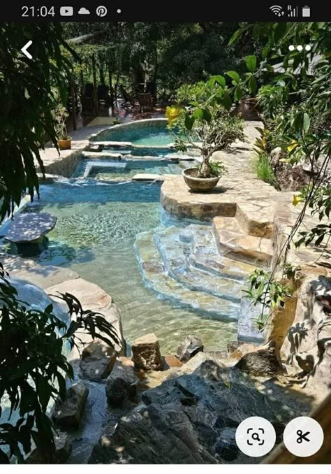 Aesthetic Garden With Pool, Dominican Republic Architecture, House With Pool Aesthetic, Cottagecore Pool, Countryside Pool, Pretty Pool, Unique Pools, Pool Natural, Aesthetic Pool