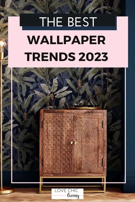 Statement Bedroom Wallpaper, Wallpaper 2023 Interior Design, Amazing Bathroom Wallpaper, Wallpaper Trends 2023 Powder Room, Contemporary Powder Room Wallpaper, Wallpaper Feature Bedroom Wall, 2023 House Decor Trends Living Room, Best Wallpaper 2023, Bedroom Wallpaper Trends 2023