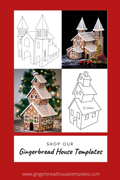 Gingerbread House Template Printable, Cardboard Gingerbread House, Homemade Gingerbread House, Gingerbread House Patterns, Paper House Template, Gingerbread House Template, Gingerbread House Recipe, Gingerbread House Designs, Gingerbread House Cookies