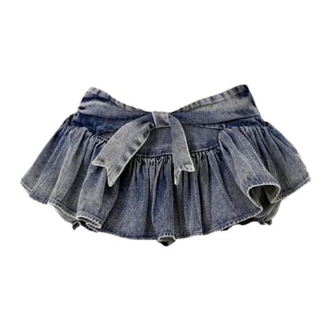 Ultra short pleated jean skirt - W27 / Blue Summer Gyaru, Trendy Denim Jacket, Y2k Denim Skirt, Mini Jeans, Ruffles Skirt, Japanese Y2k, Pleated Denim Skirt, Fit Y2k, Womens Denim Skirts