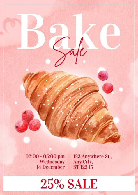 Cupcake Flyer Design, Cupcake Advertisement Poster, Cute Advertisement Poster Ideas, Baking Advertising Ideas, Small Business Poster Design, Cookie Sale Poster, Baking Poster Ideas, Bake Sale Flyer Ideas, Baking Soon Poster