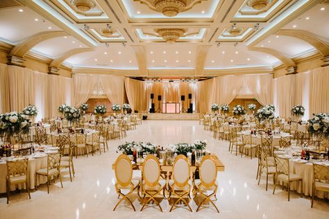 Banquet Hall Seating Arrangement, Banquet Hall Mandap Decor, Wedding Banquet Hall Decorations, Banquet Hall Seating, Event Hall Design, Banquet Hall Wedding Decor, Banquet Hall Decorations, Marriage Hall Design, Wedding Hall Interior