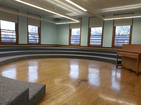 Need a place to sing or for storytime? The CCAC has re-done our now gorgeous third floor choir room! Choir Room, Baby Queen, Church Choir, Three Floor, Music Room, Story Time, Choir, High School, Stairs