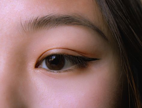 Epicanthic Fold Eyeliner, Epicanthic Fold Aesthetic, Asian Eyes Aesthetic, Epicanthic Fold Makeup, Eyeliner For Asian Eyes, Brown Eye Aesthetic, Brown Eyes Asian, Eye Makeup Brown Eyes, Ice Mermaid