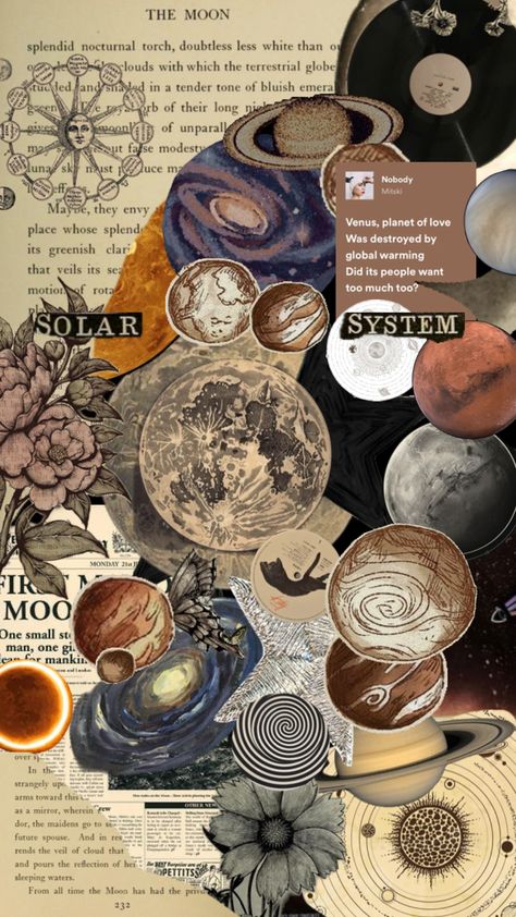 Solar system Aesthetic Solar System Wallpaper, Solar System Collage, Solar System Wallpaper Aesthetic, Aesthetic Solar System, Solar System Aesthetic, Solar System Vintage, Astronomy Prints, Solar System Wallpaper, Nasa Planets