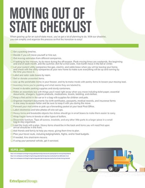 Things To Consider When Moving Out Of State, Cross Country Move Timeline, Out Of State Move Checklist, Move Out Of State, Move Cross Country, Move Out Of State Checklist, Planning To Move Out Of State, Moving Tips Long Distance, How To Move Cross Country