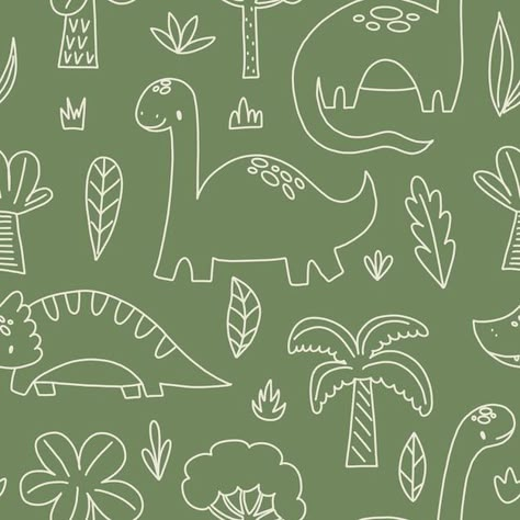 Funny Dinosaurs, Construction Birthday Shirt, Doodle Girl, Patterns For Fashion, Dinosaur Silhouette, Baby Boy T Shirt, Dinosaur Fabric, Kids Graphics, Dinosaur Illustration