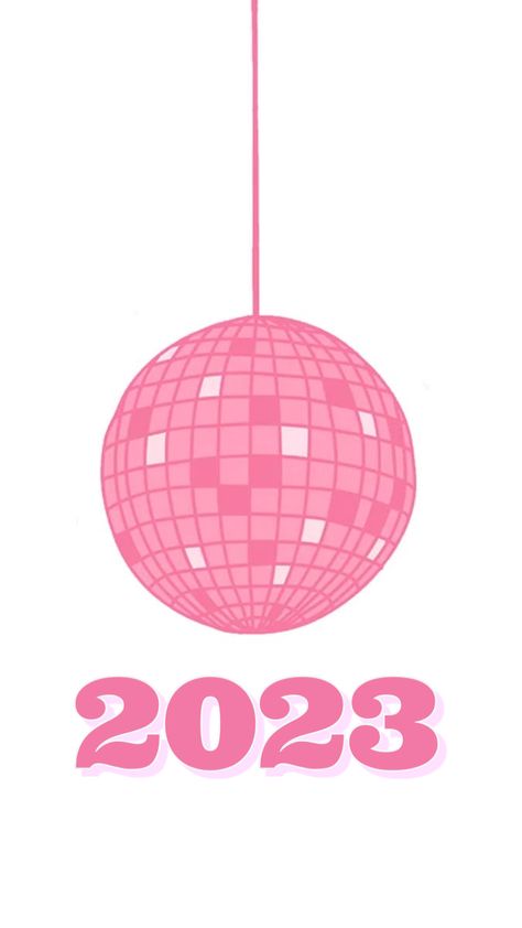 2023 Pink Logo, 2023 Vision Board Pink, Disco Grad Party, New Year Iphone Wallpaper, Background Color Palette, Pink 2023, Parking Spot Painting, Number Wallpaper, Last Disco