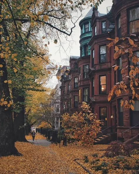 Warsaw University, Victorian Townhouse, Back Bay, Autumn Scenery, Fall Pictures, Best Seasons, Boston Massachusetts, Autumn Cozy, Autumn Halloween